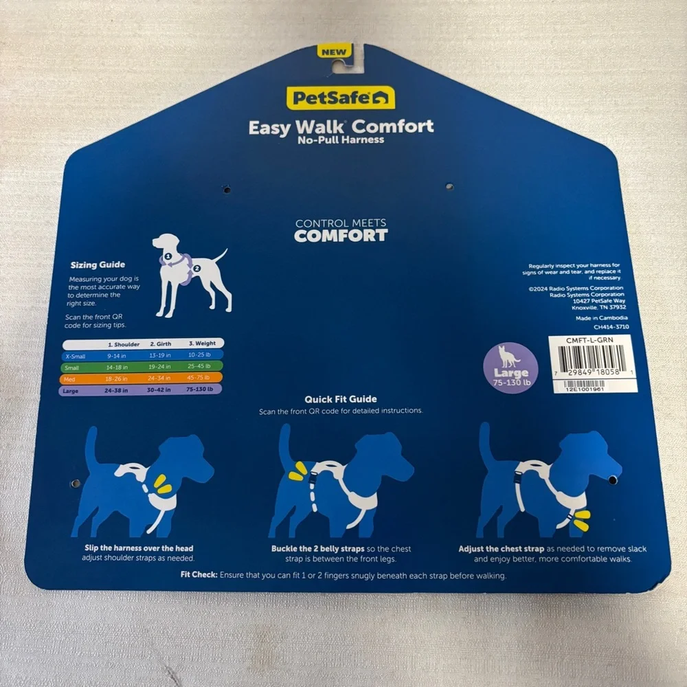 NWT PetSafe Easy Walk Comfort No-Pull Dog Harness Pink Size LG 75-130